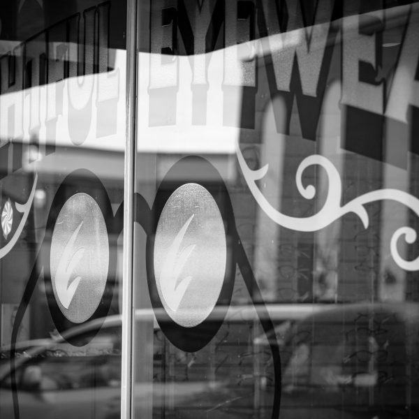 Cut vinyl window lettering for a shop front
